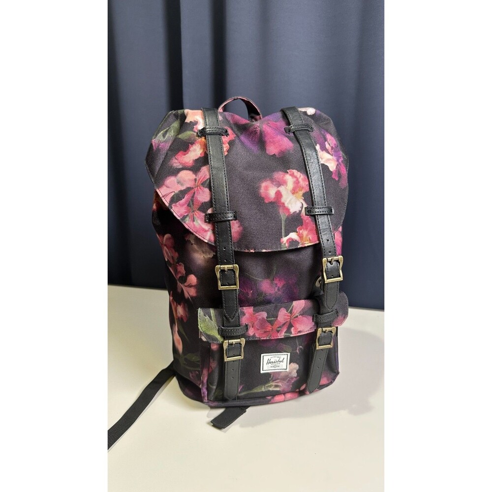 Herschel Little America Mid-Volume Backpack Watercolour Iris Floral 17L Laptop